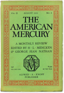 Una tipica copia della celebre rivista letteraria "The American Mercury"